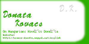 donata kovacs business card